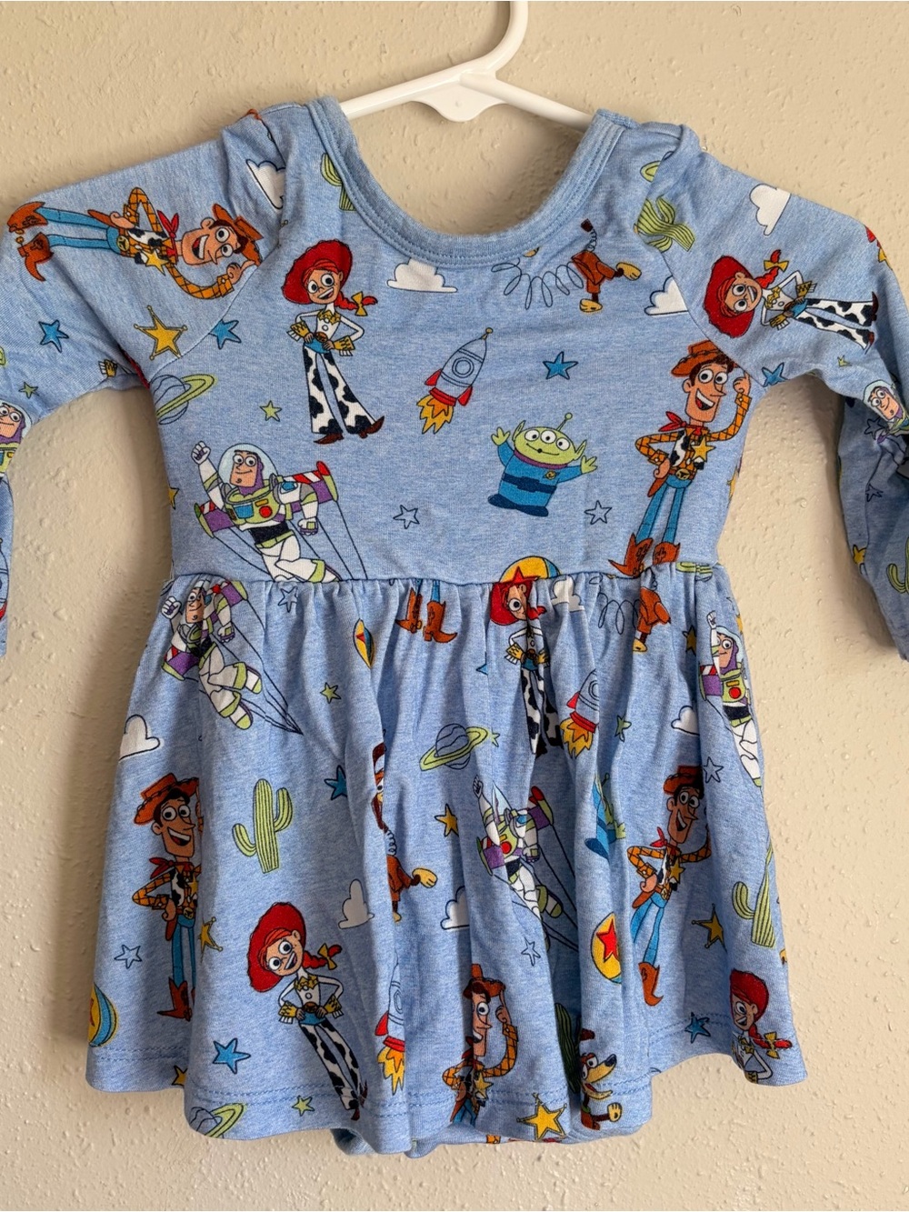 Little Sleepies Toy Story Twirl Dress Bodysuit with Buzz & Jessie Print